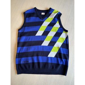 Adidas Men’s Performance‎ Golf Graphic Sweater Vest Blue Green Size Large